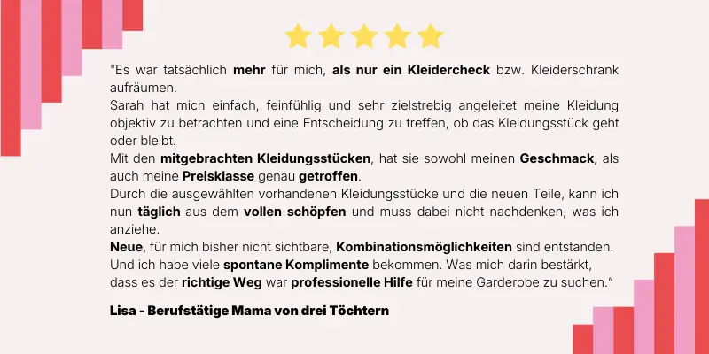 Kundenfeedback_Kleiderschrnakordnung Shoppingservice